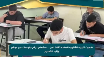 ظهرت نتيجة الثانوية العامة 2025 الآن.. استعلم برقم جلوسك عبر موقع وزارة التعليم